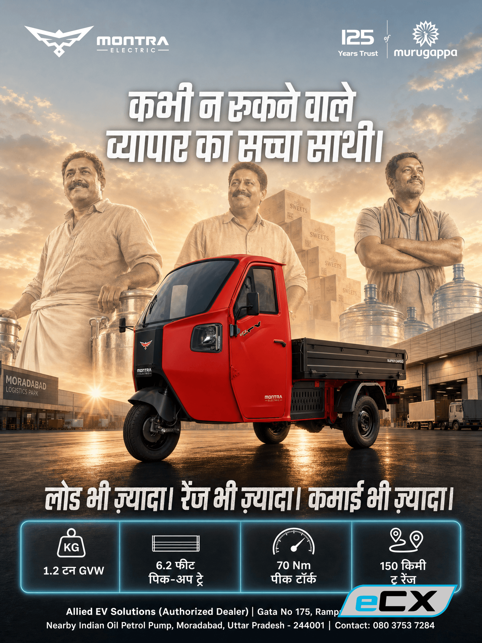 कभी न रुकने वाले व्यापार का सच्चा साथी - Montra Electric!
