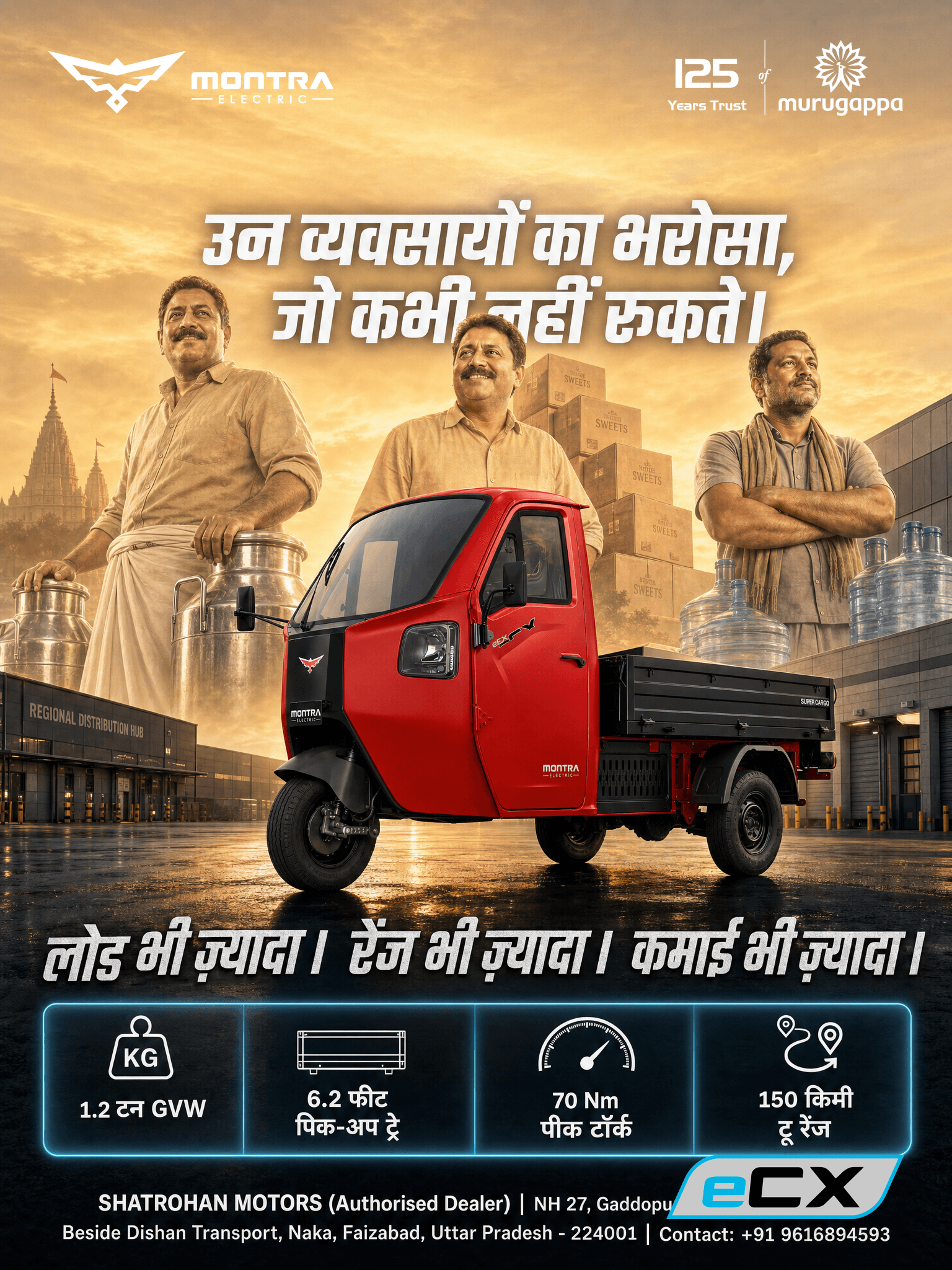 कभी न रुकने वाले व्यापार का सच्चा साथी - Montra Electric